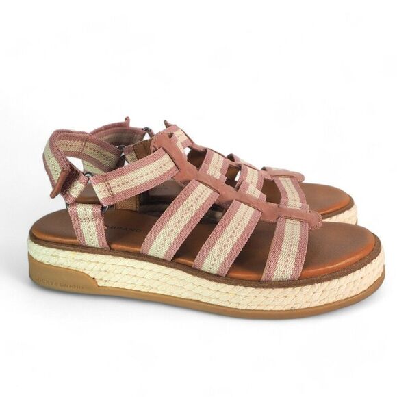 Lucky Brand Emliey Gladiator Strappy Platform Sandals "Antler" Women's 8.5M - Picture 4 of 10